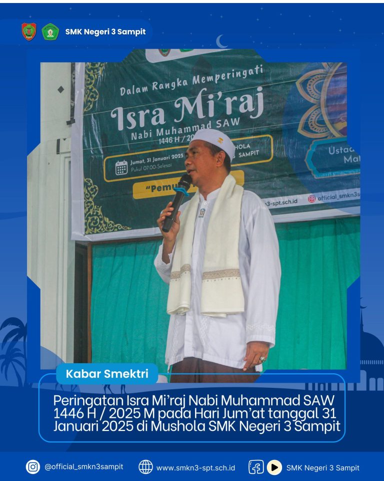 Peringatan Isra Mi’raj 1446 H di SMKN 3 sampit
