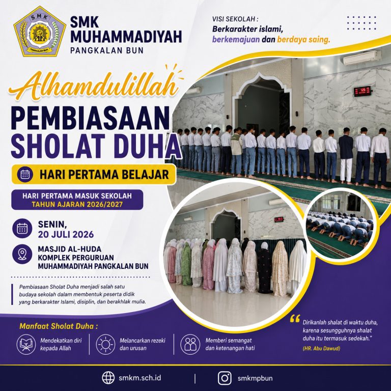 Program Sholat Duha SMK Muhammadiyah Pangkalan Bun