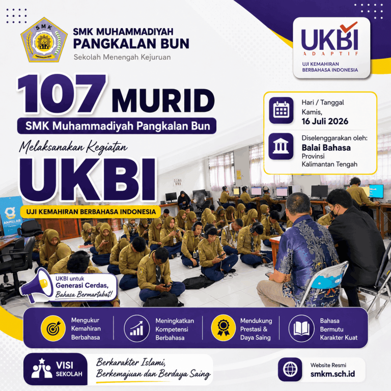 Tingkatkan Kemahiran Berbahasa, 107 Siswa SMK Muhammadiyah Pangkalan Bun Ikuti UKBI